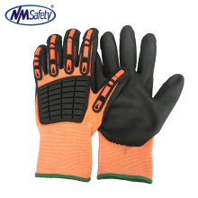 NMSAFETY ant- Oil Industry Mechanic TPR impact puncture cut resistant glove with sponge palm